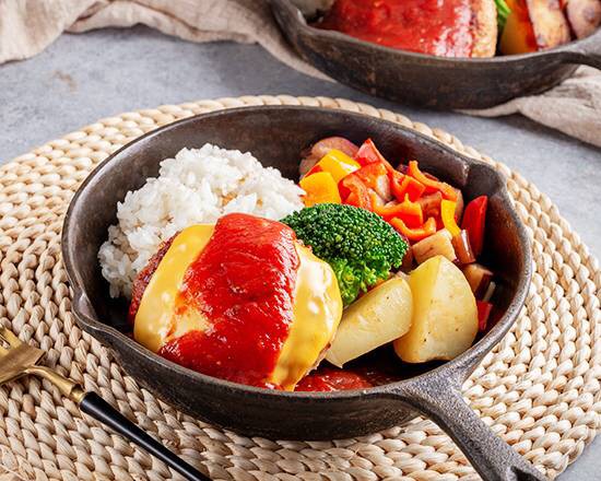 BBQ醬漢堡排起司漢堡排